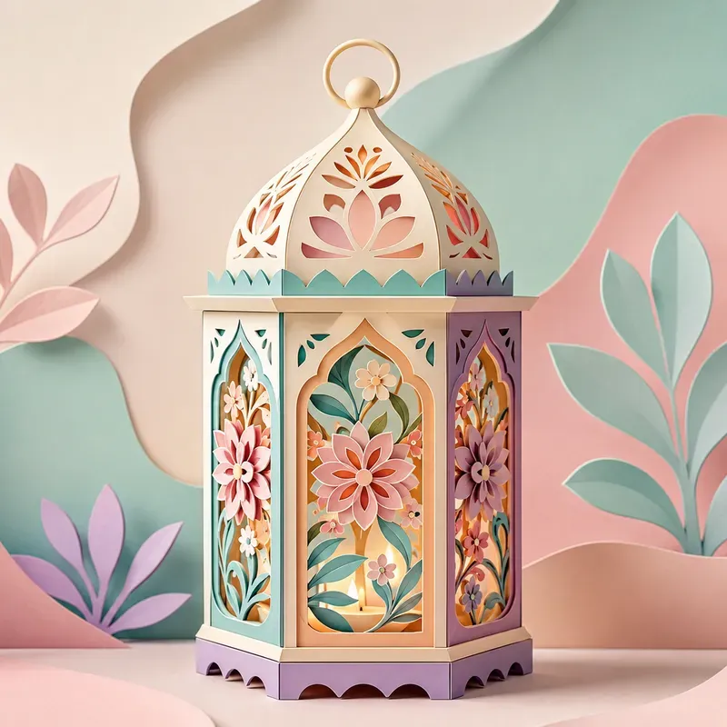 Modern Pastel Papercut Home Decors