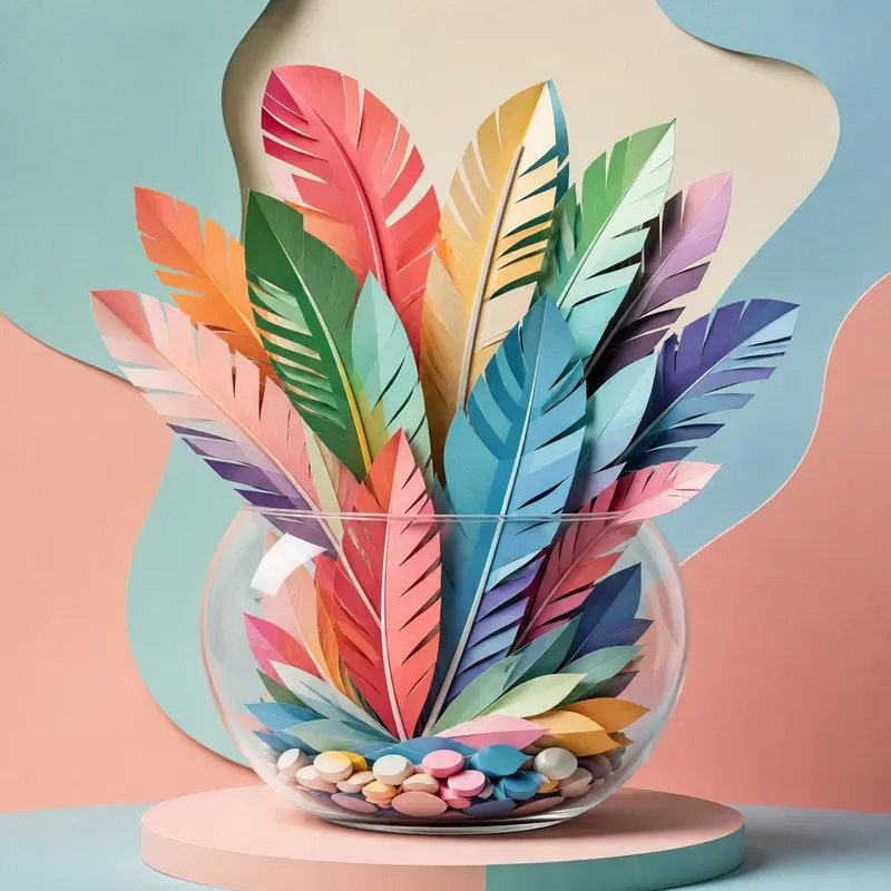 Modern Pastel Papercut Home Decors