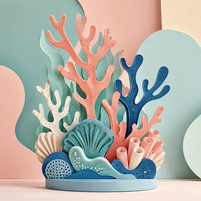 Modern Pastel Papercut Home Decors