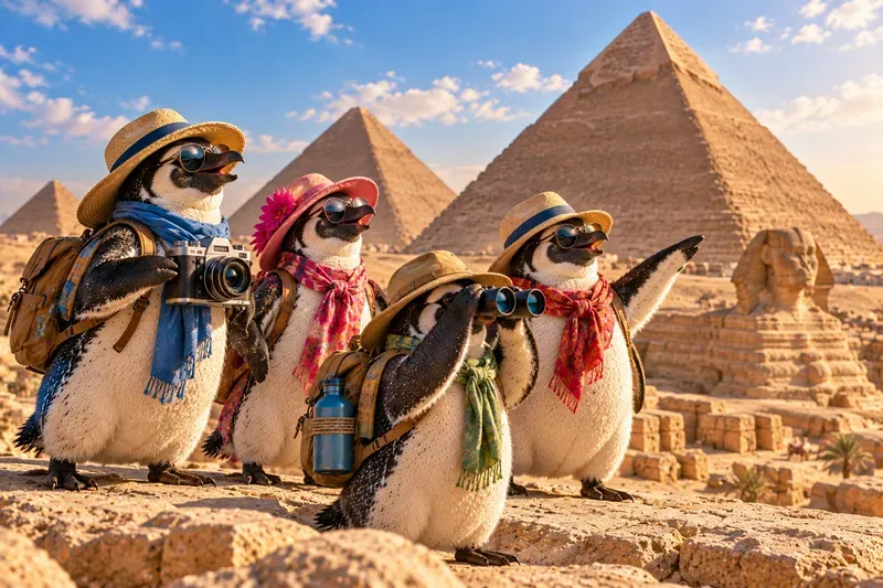 Penguins On Vacation