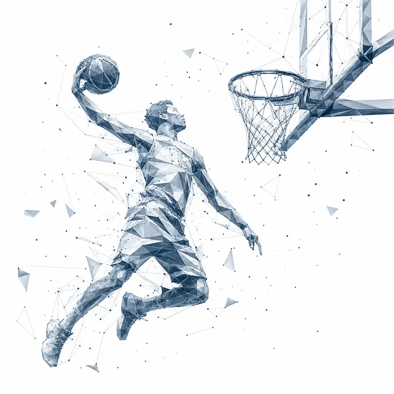 Low Poly Sports Silhouette Art