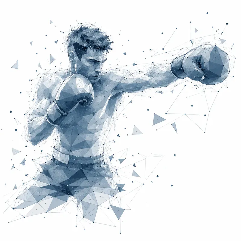 Low Poly Sports Silhouette Art