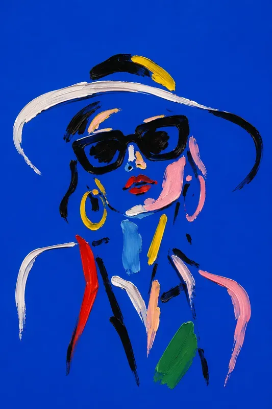 Abstract Painted Portrait Posters
