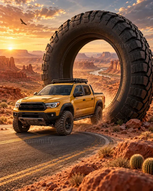 Giant Tire Portal Car Ads