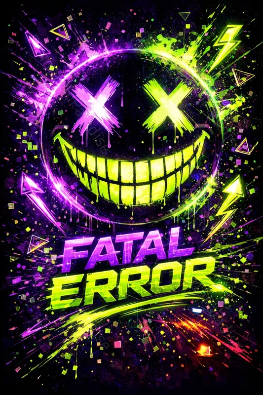 Smiley Neon Gaming Poster Generator
