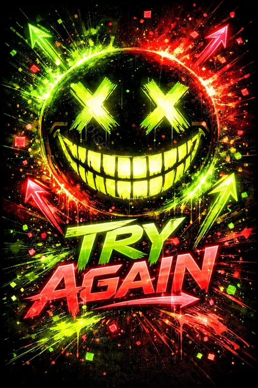 Smiley Neon Gaming Poster Generator
