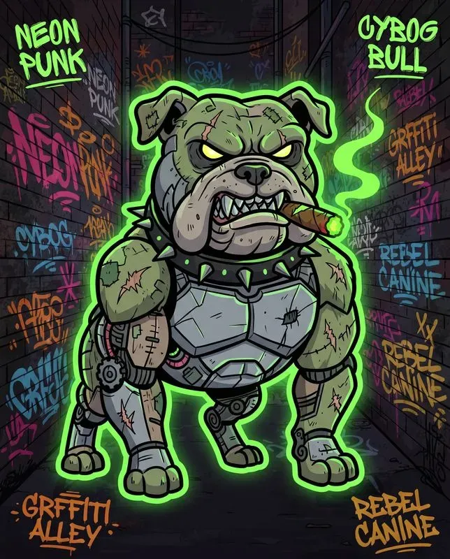Neon Punk Character Stickers