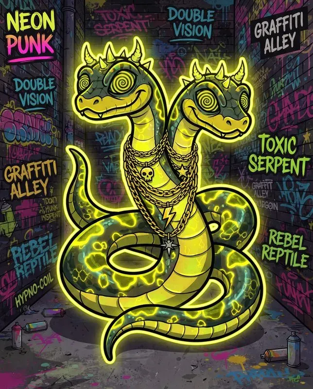 Neon Punk Character Stickers