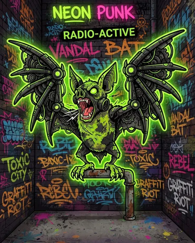 Neon Punk Character Stickers
