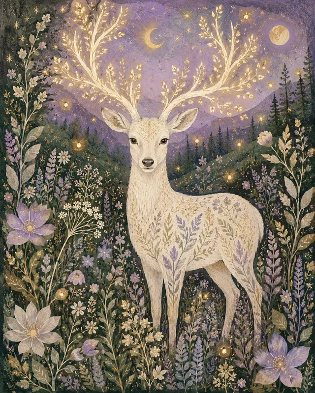 Whimsical Handdrawn Folk Art