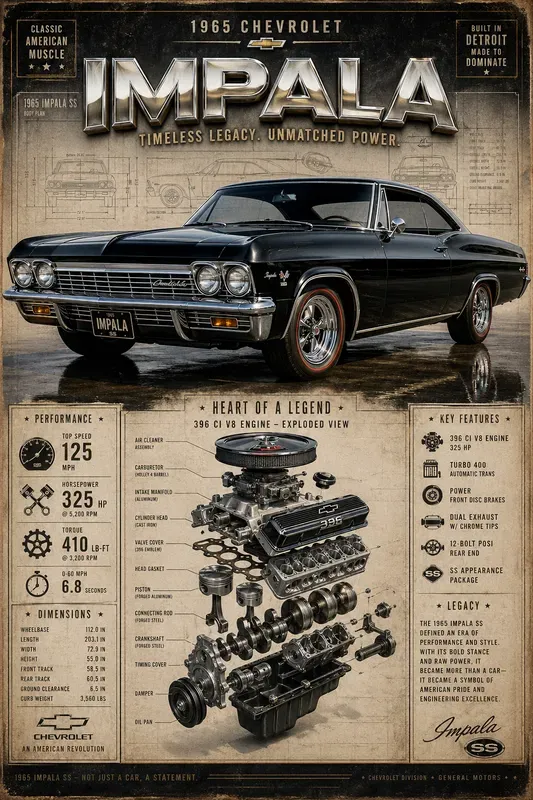 Vintage Automotive Infographic Creators