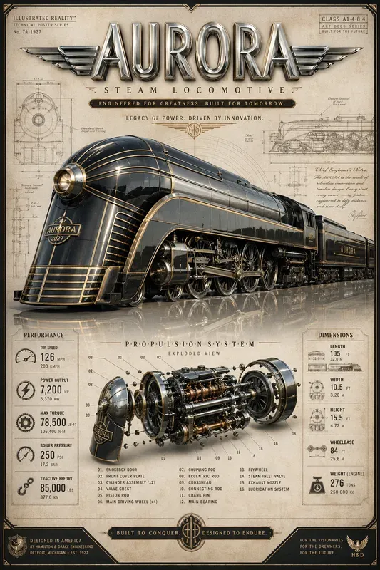 Vintage Automotive Infographic Creators