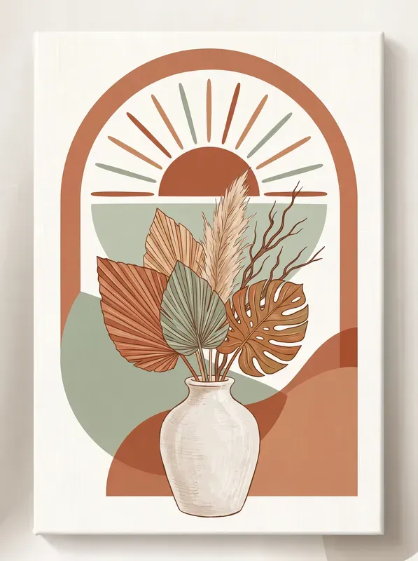 Modern Boho Botanical Wall Art Patterns