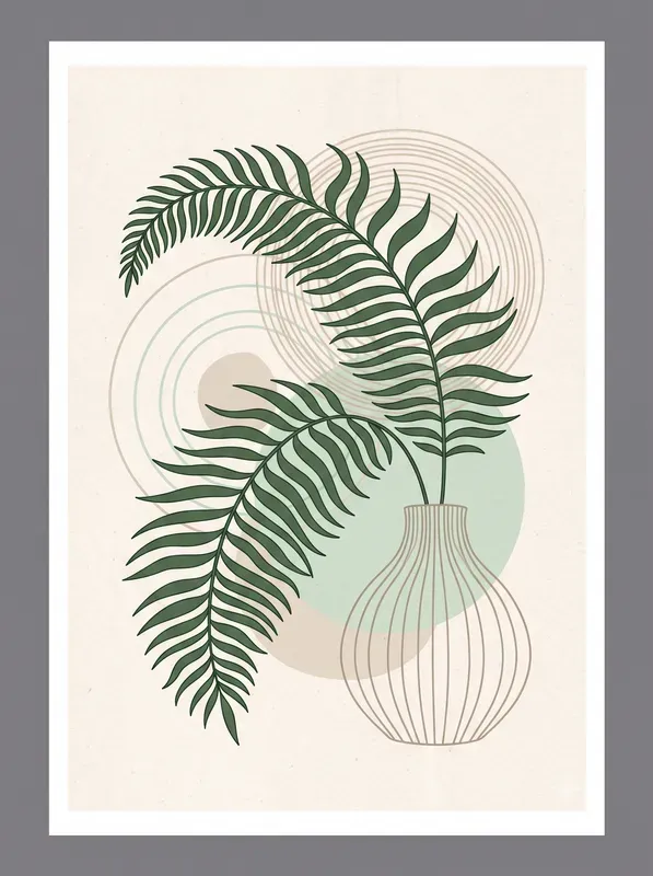 Modern Boho Botanical Wall Art Patterns