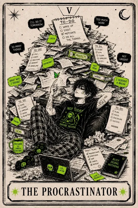 Indie Zine Modern Anxiety Tarot Cards