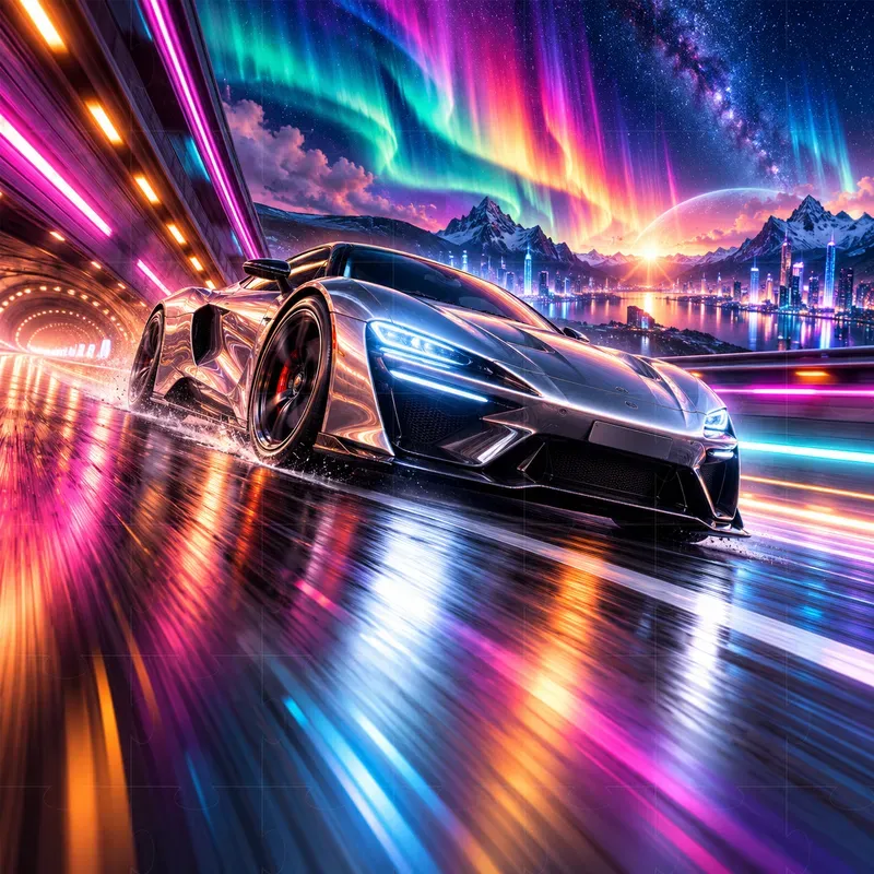 Cinematic Speed Vehicle Light Trail Shots