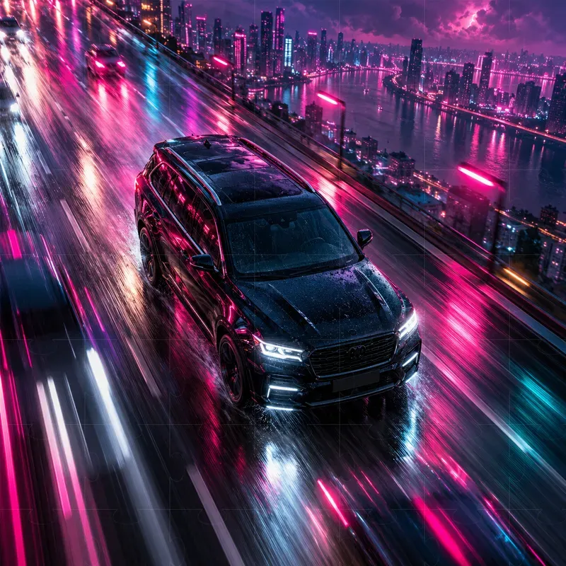 Cinematic Speed Vehicle Light Trail Shots