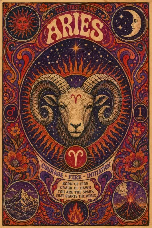 1960s Psychedelic Zodiac Posters