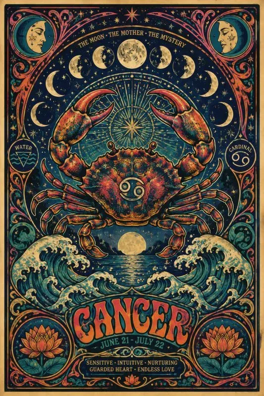 1960s Psychedelic Zodiac Posters