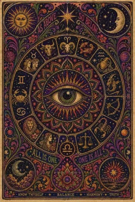 1960s Psychedelic Zodiac Posters