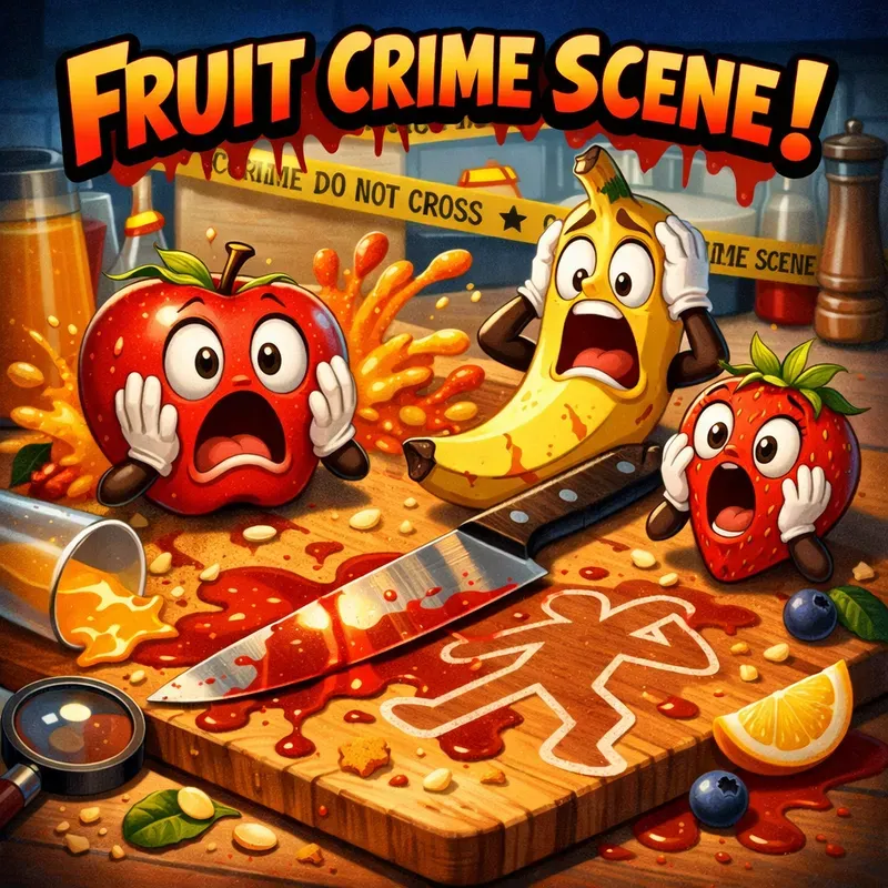 Kitchen Crime Cartoon Scene Generator