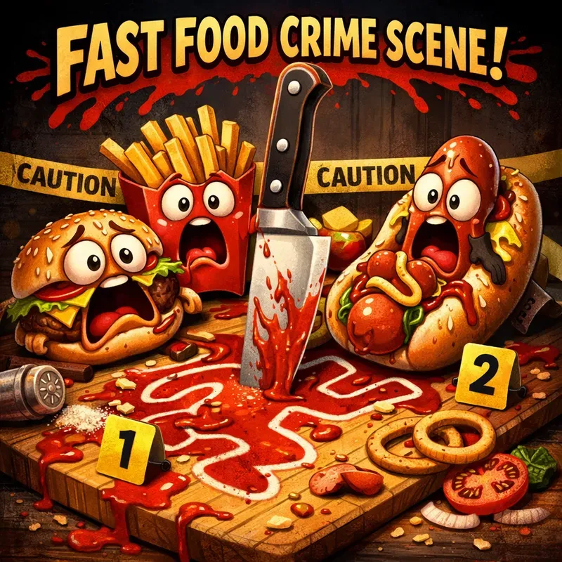 Kitchen Crime Cartoon Scene Generator