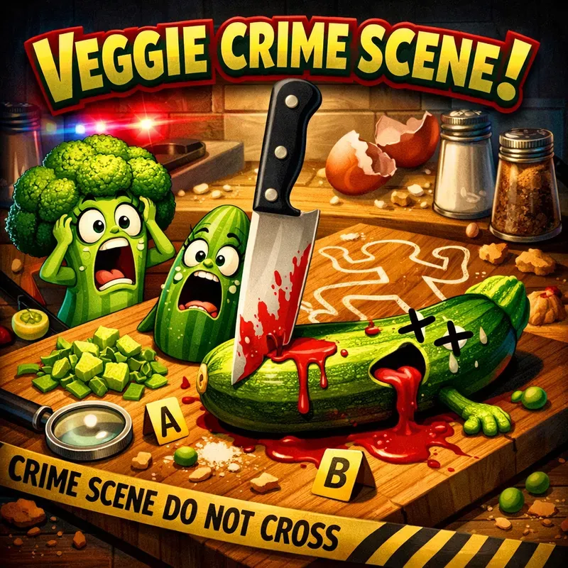 Kitchen Crime Cartoon Scene Generator