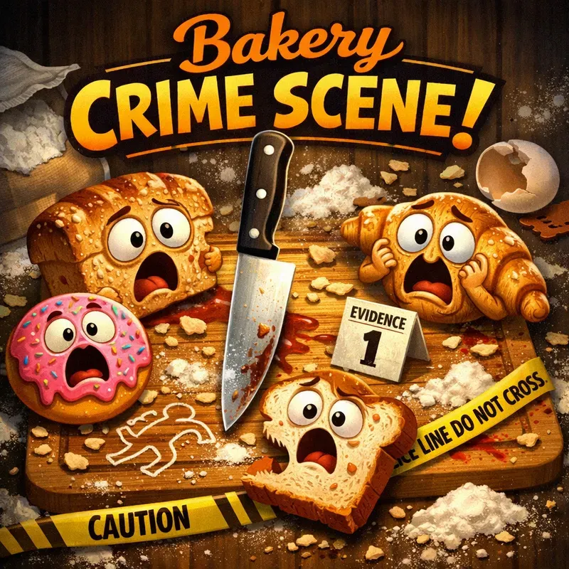 Kitchen Crime Cartoon Scene Generator