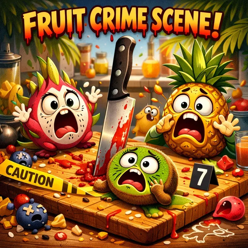 Kitchen Crime Cartoon Scene Generator