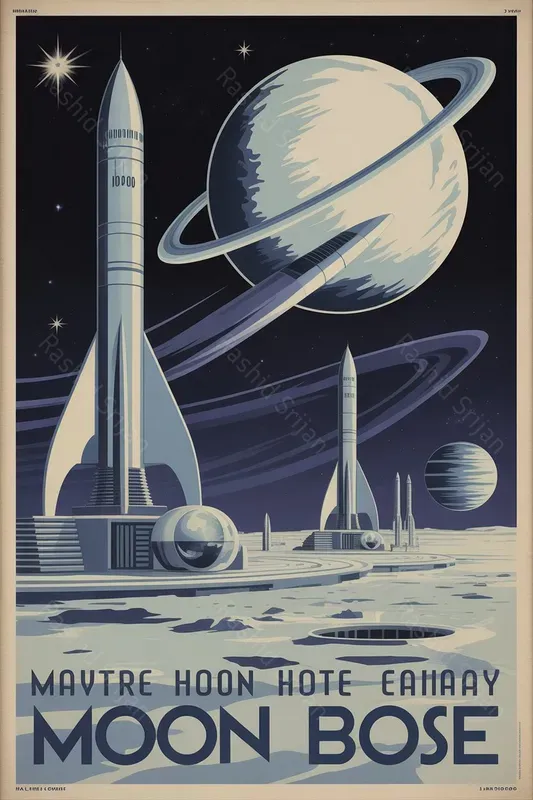 Retro Futurism Space Travel Posters