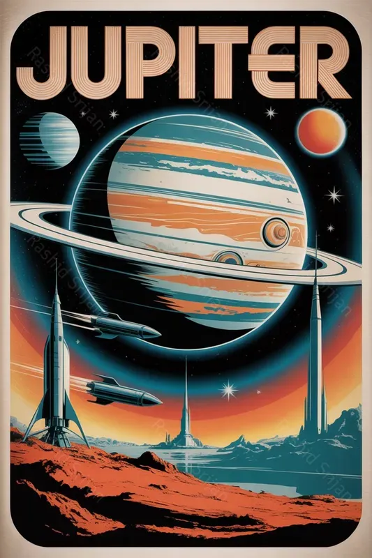 Retro Futurism Space Travel Posters