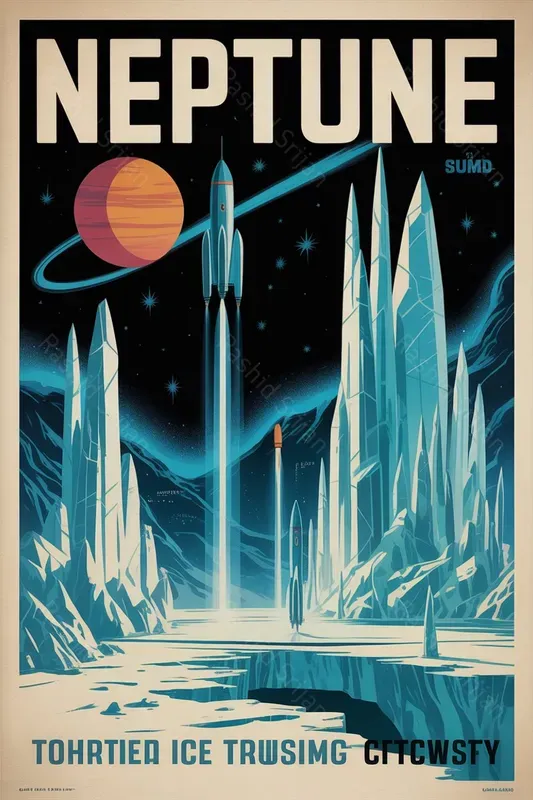 Retro Futurism Space Travel Posters