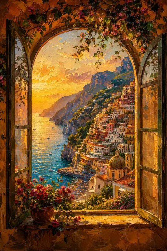 Open Window Oil Paintings
