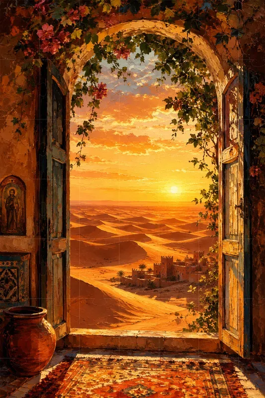 Open Window Oil Paintings