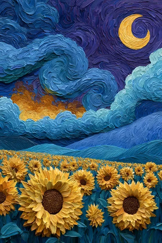 Van Gogh Impasto Oil Art