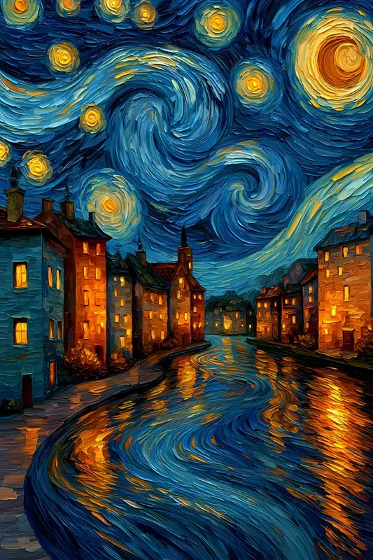 Van Gogh Impasto Oil Art
