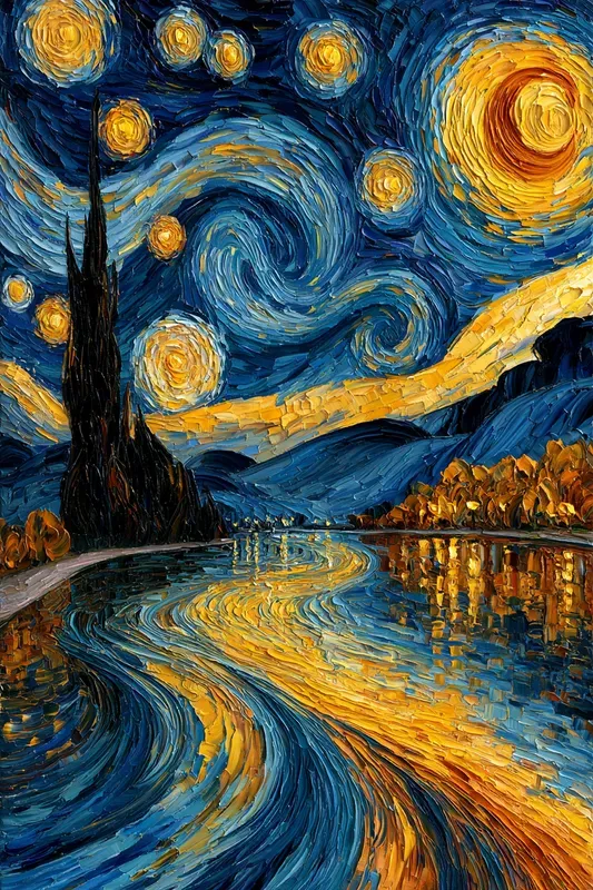 Van Gogh Impasto Oil Art