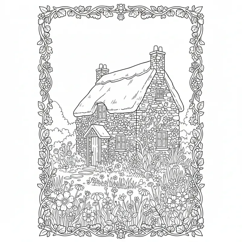 Cozy Cottagecore Colouring Books