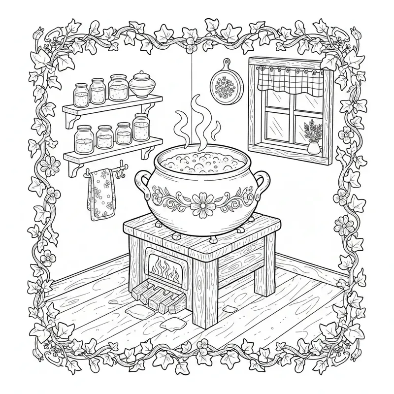 Cozy Cottagecore Colouring Books