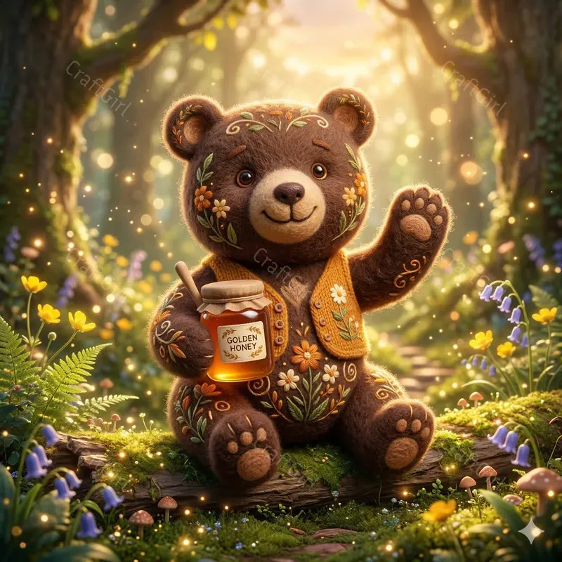 3D Felted Wool Storybook Animals