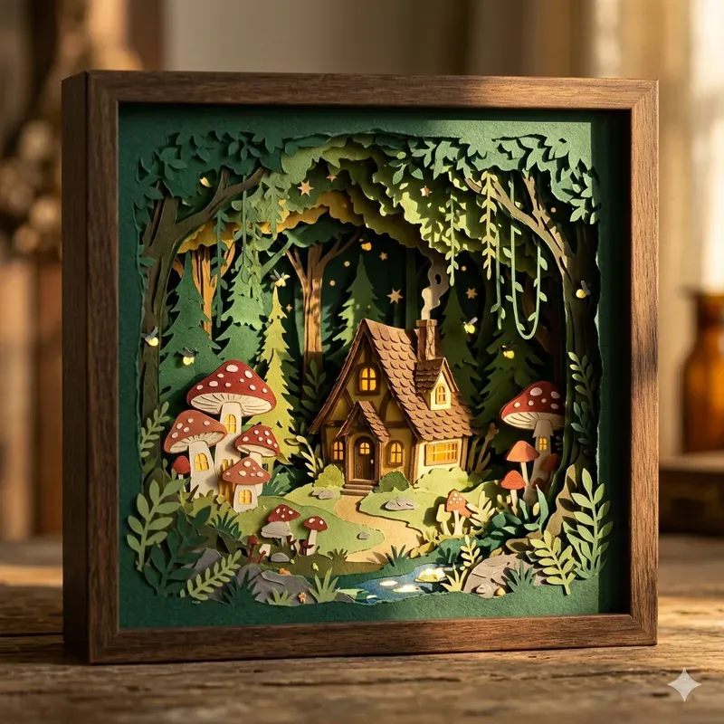 Cinematic Paper Craft Diorama Worlds