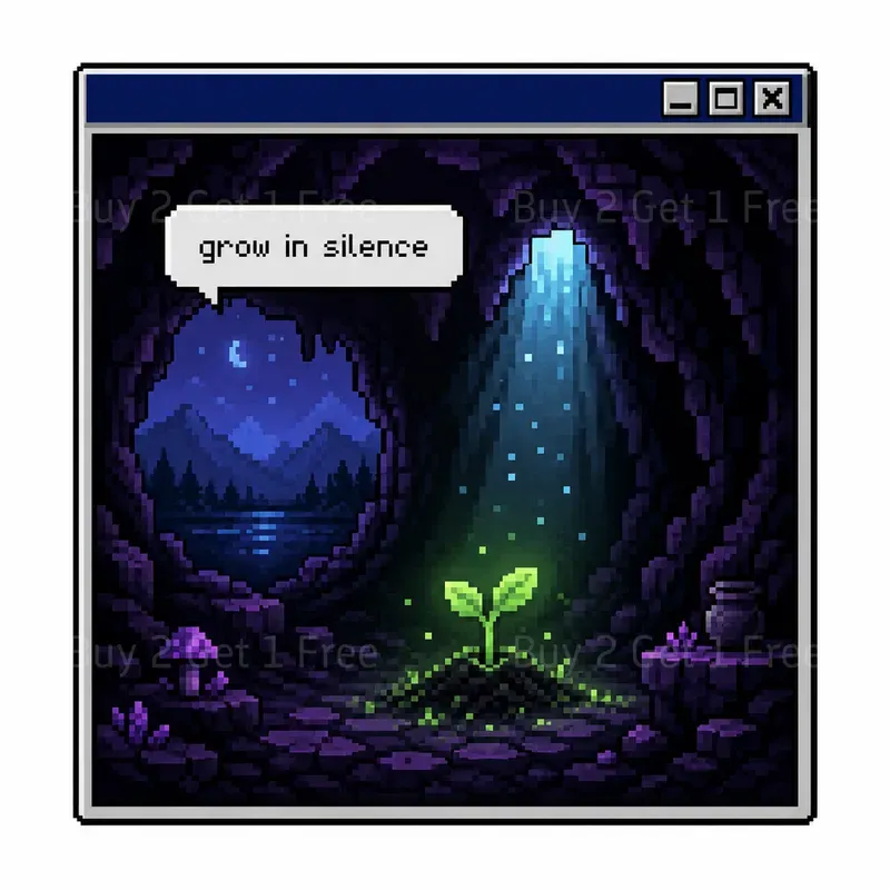 Retro Pixel Quote Posters