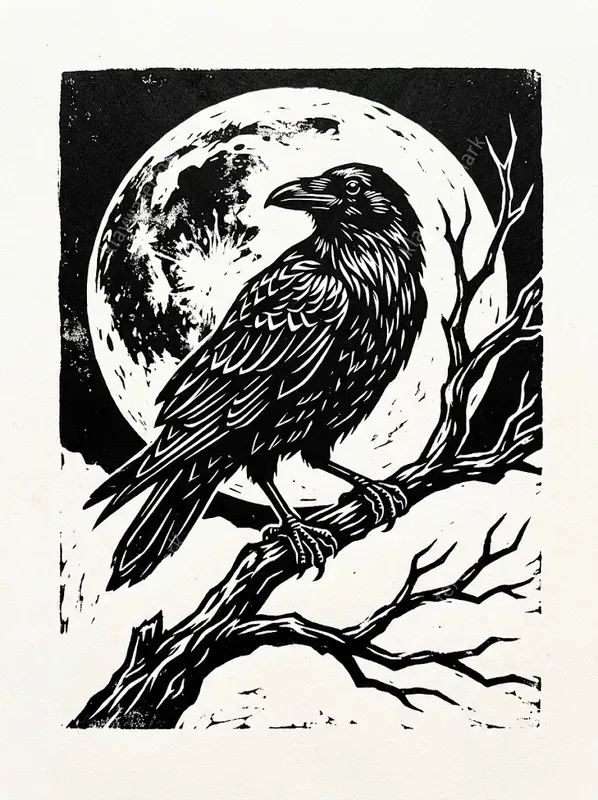 Rustic Halloween Block Prints