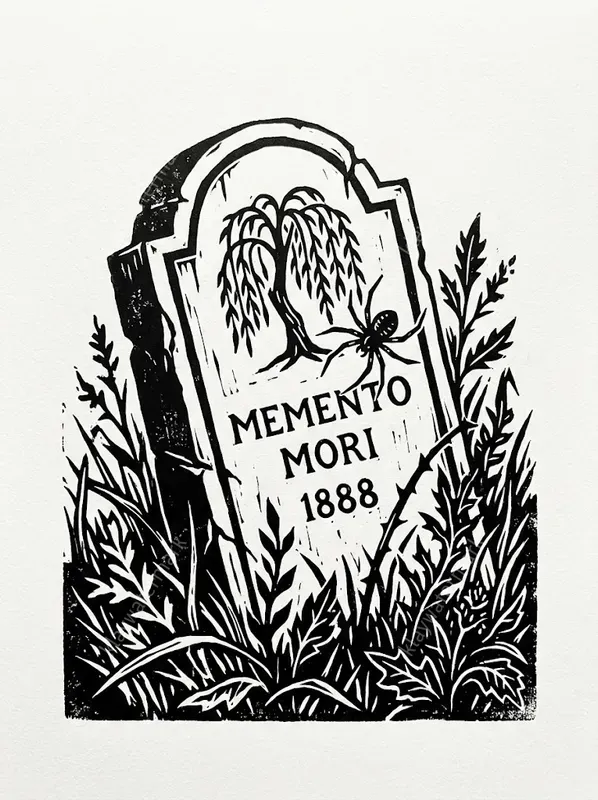 Rustic Halloween Block Prints