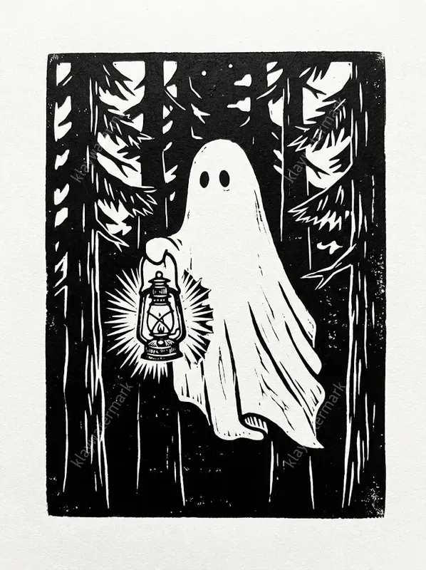 Rustic Halloween Block Prints