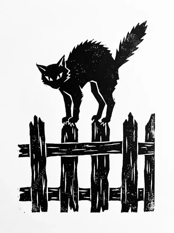 Rustic Halloween Block Prints