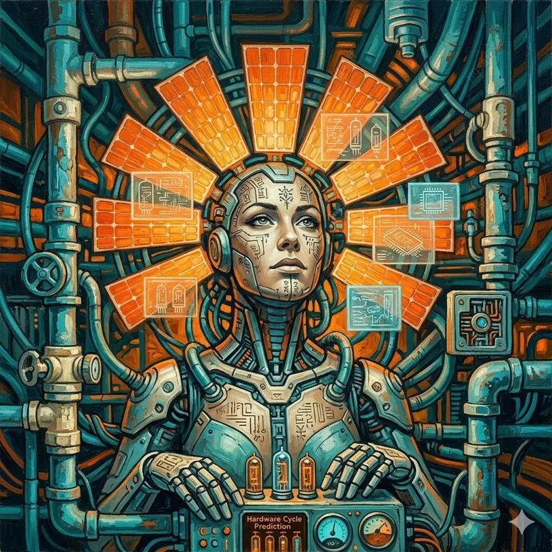 Retro Scifi Cybernetic Oil Portraits