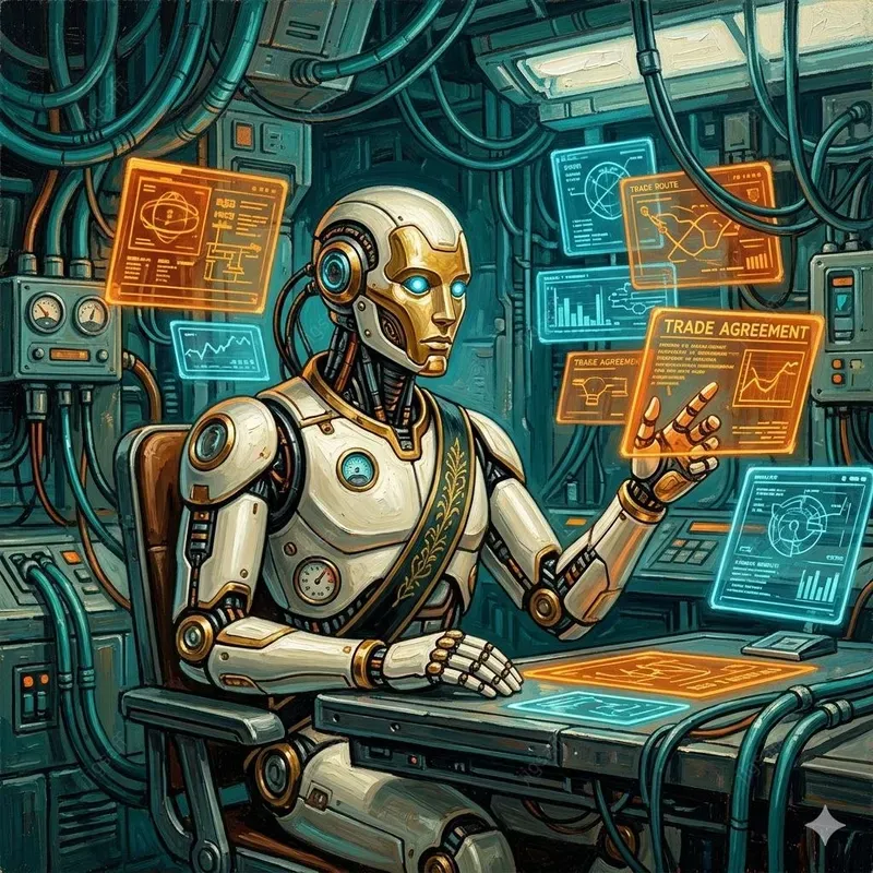 Retro Scifi Cybernetic Oil Portraits