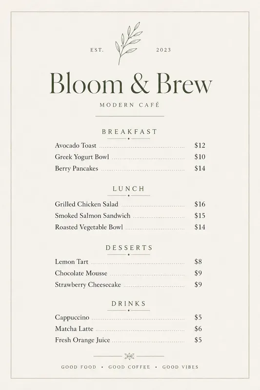 Restaurant Menu Designer Pros