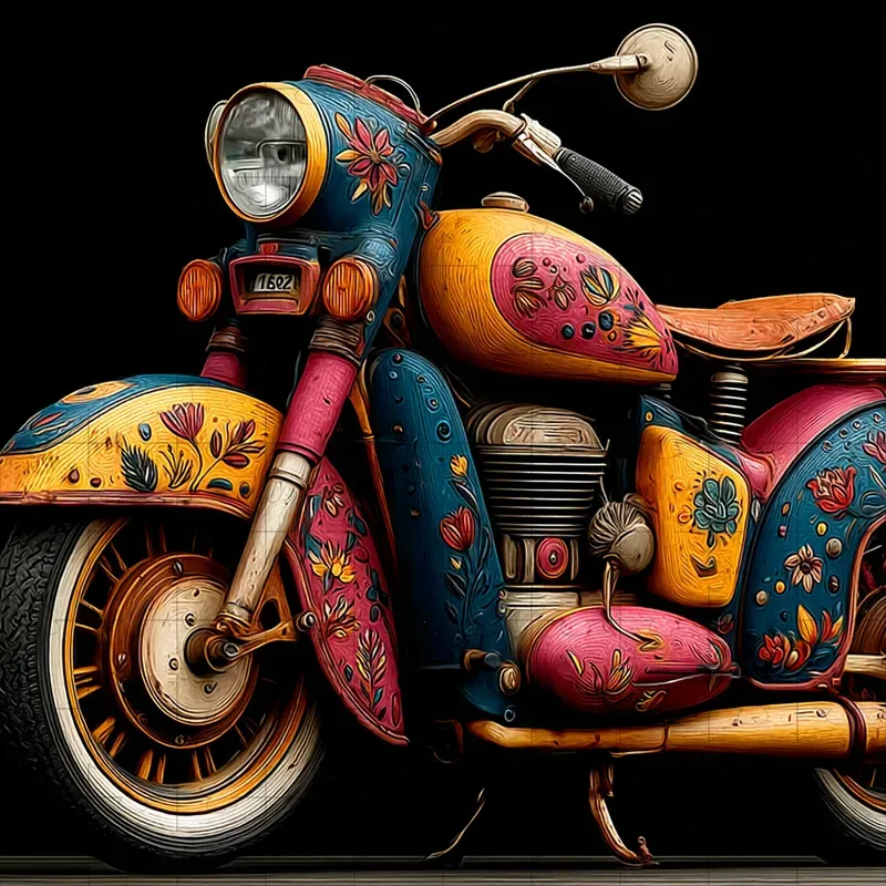 Folk Embroidery Stitched Textile Art